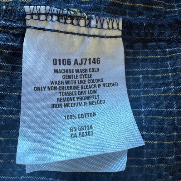 Vtg 90s Y2K Columbia 3XT Tall Blue Grid Cotton Short Sleeve Button Down Shirt - Picture 10 of 10